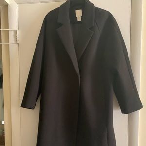 NWOT H&M Black Overcoat